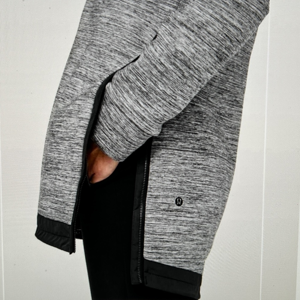 Lululemon Pick Your Path Hooded Jacket Gray Black Size 12 - Picture 3 of 16